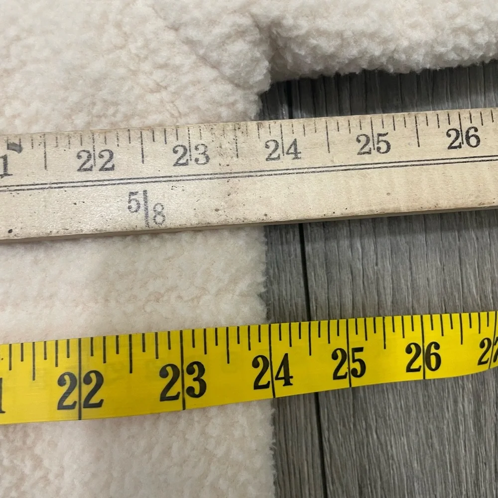 Free People FP Movement Fleecy Sherpa Scrunchy Pippa Jacket Cream Brown Medium‎ - Picture 8 of 12